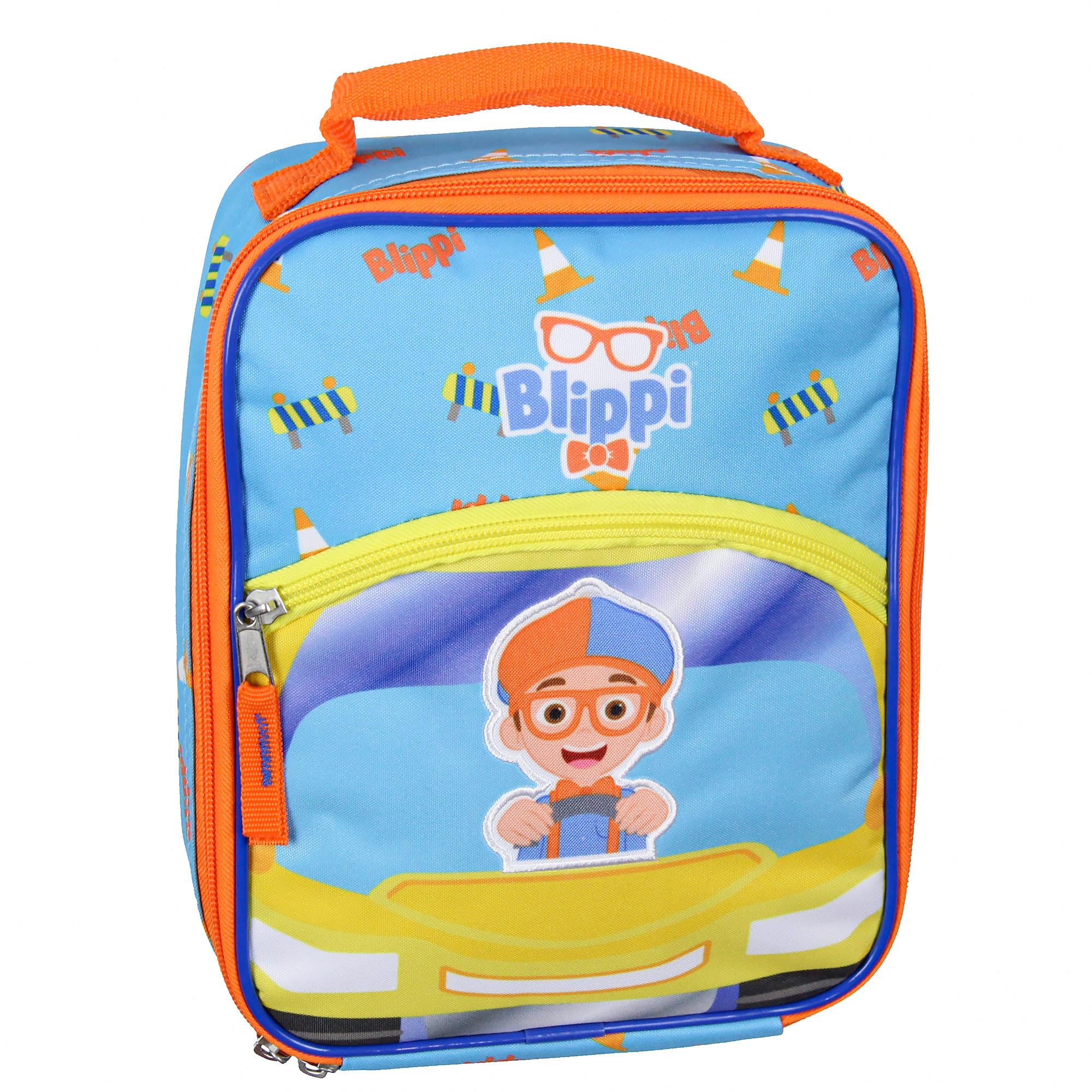 AI ACCESSORY INNOVATIONS Blippi Kids Lunch Box Joy Ride School Insulated Lunch Bag Tote For Hot And Cold Food, Drinks, And Snacks 10"