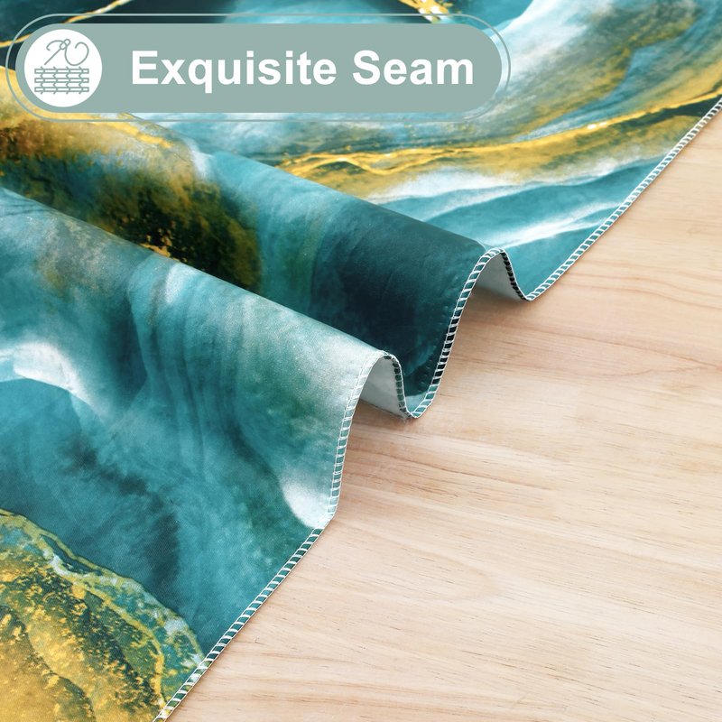 misaya Rectangle Waterproof Vinyl Table Cloth, Wipeable Tablecloth with Flannel Backing, Plastic Table Cover for Dinner, Picnic, Indoor and Outdoor (Ripples, 52" x 70")