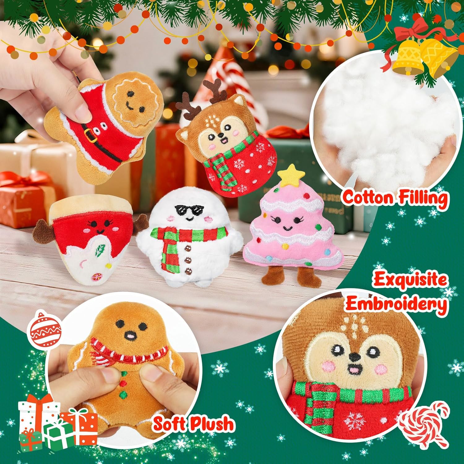 Advent Calendar 2025 - Mini Plush Advent Calendar with 25 Cute Emotional Plushies for Kids & Collectors