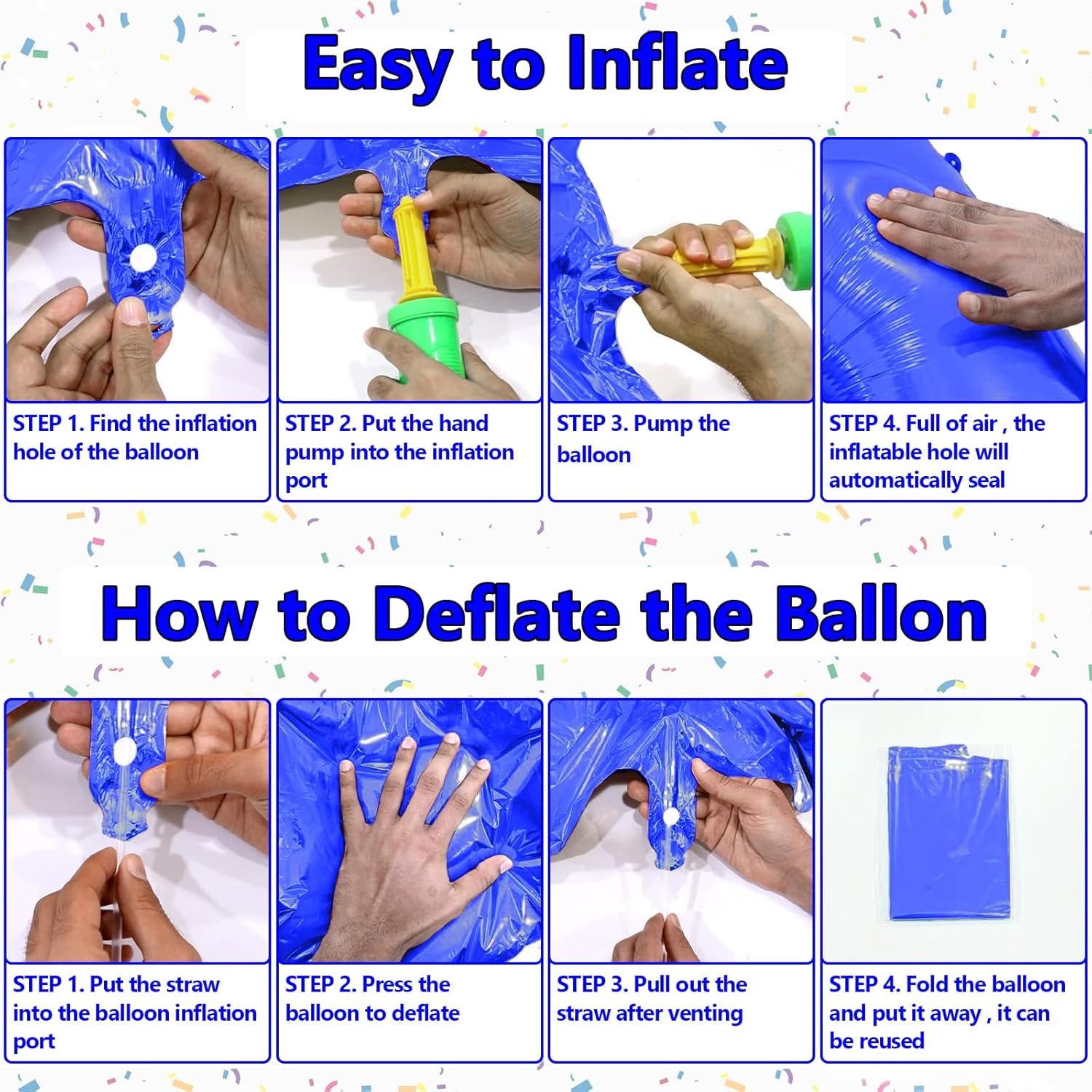 Number Balloons | Giant Navy Blue Number 10 Balloon - Perfect Birthday Decoration for Boys