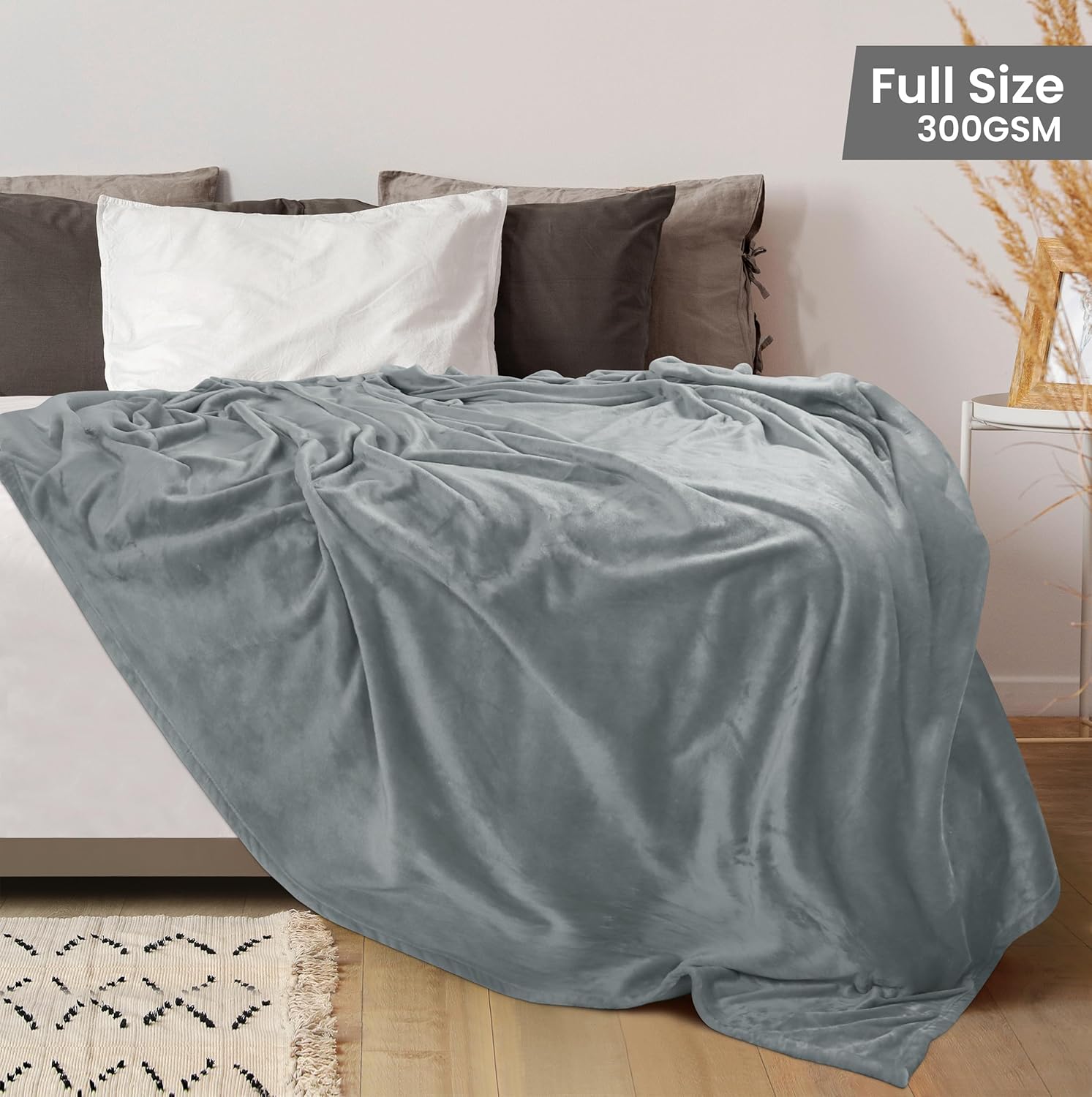 Utopia Bedding Fleece Blanket - Full Size Luxury Soft Microfiber in Ash Grey (90x84 Inch)