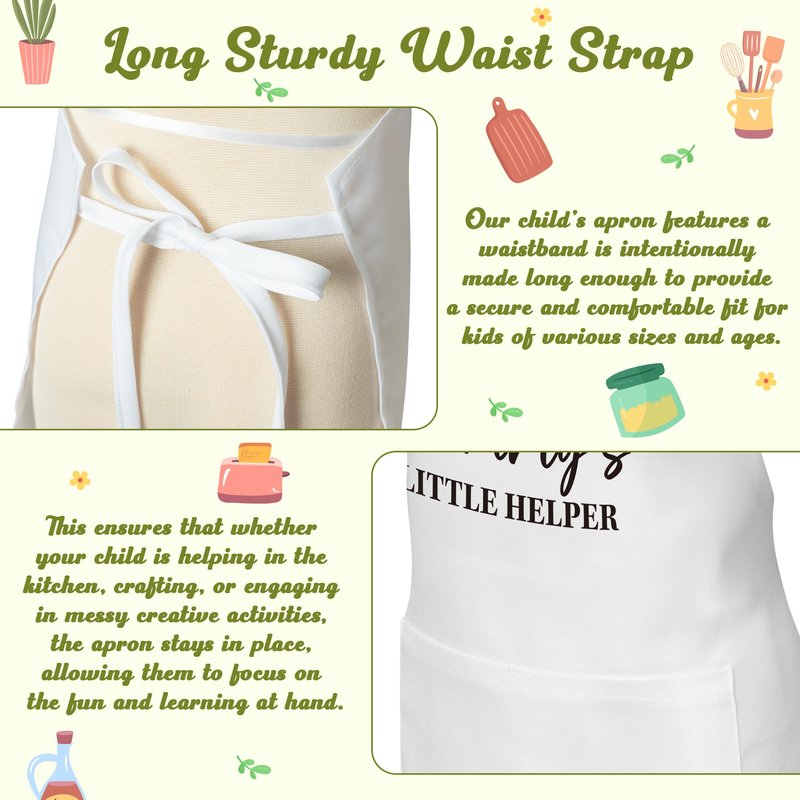R HORSE 2Pcs Adults Kids Matching Apron Set Mommy and Me Adjustable Kitchen Apron with 2 Pockets Parent and Child Matching Gift for Mother's Day Women Daughter Cooking Baking Painting Training