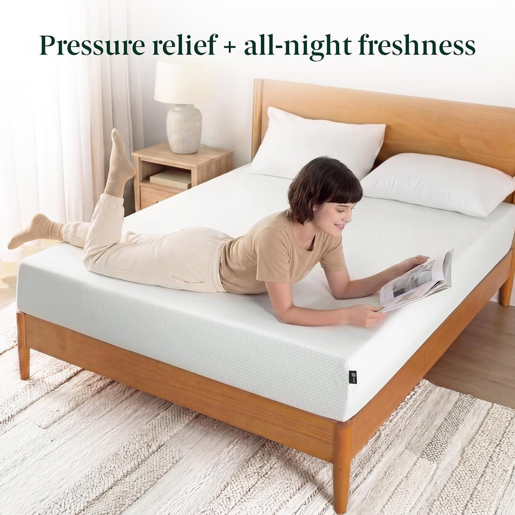 Zinus 6 Inch King Green Tea Memory Foam Mattress - Medium Firm, Zoned Pressure Relief, Fiberglass Free