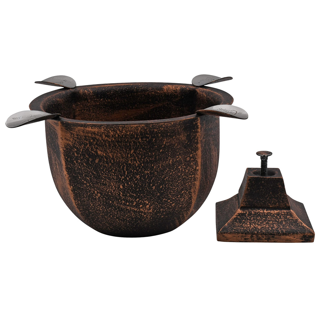 Stinky Cigar Ashtray, Designer Series, Box-Pressed, Deep Bowl Design, Windproof, Copper-Black
