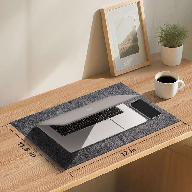 Placemats Set of 6, DOLOPL Reversible Faux Leather Place Mats – Waterproof, Heat Resistant, Washable & Easy-Clean Wipeable, 17"x11.8" Modern Neutral Style for Kitchen & Dining Table
