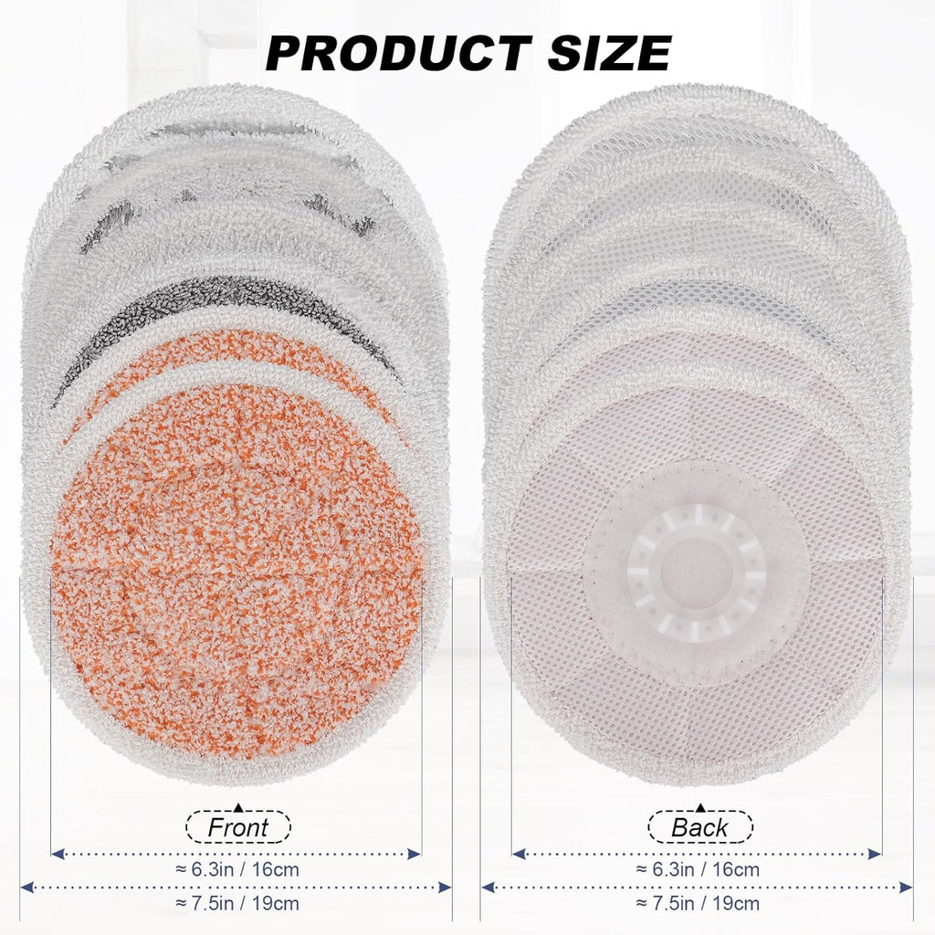 Shark | Steam Mop Pads - 12 Pack Washable Refills for S7000, S7201, S8001 & More