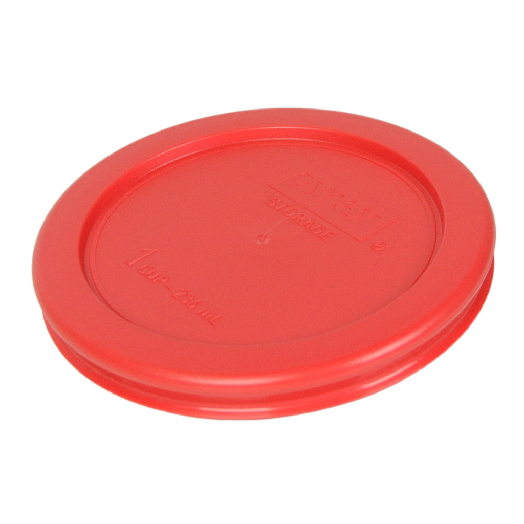 Pyrex 7202-PC 1 Cup Red Food Storage Replacement Lid (6-Pack) - Made in the USA
