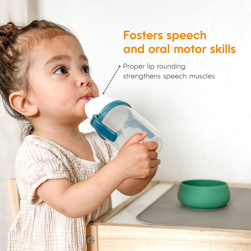 NumNum Baby Spoons Set & Baby Straw Training Cup Bundle - Perfect for Early Feeding