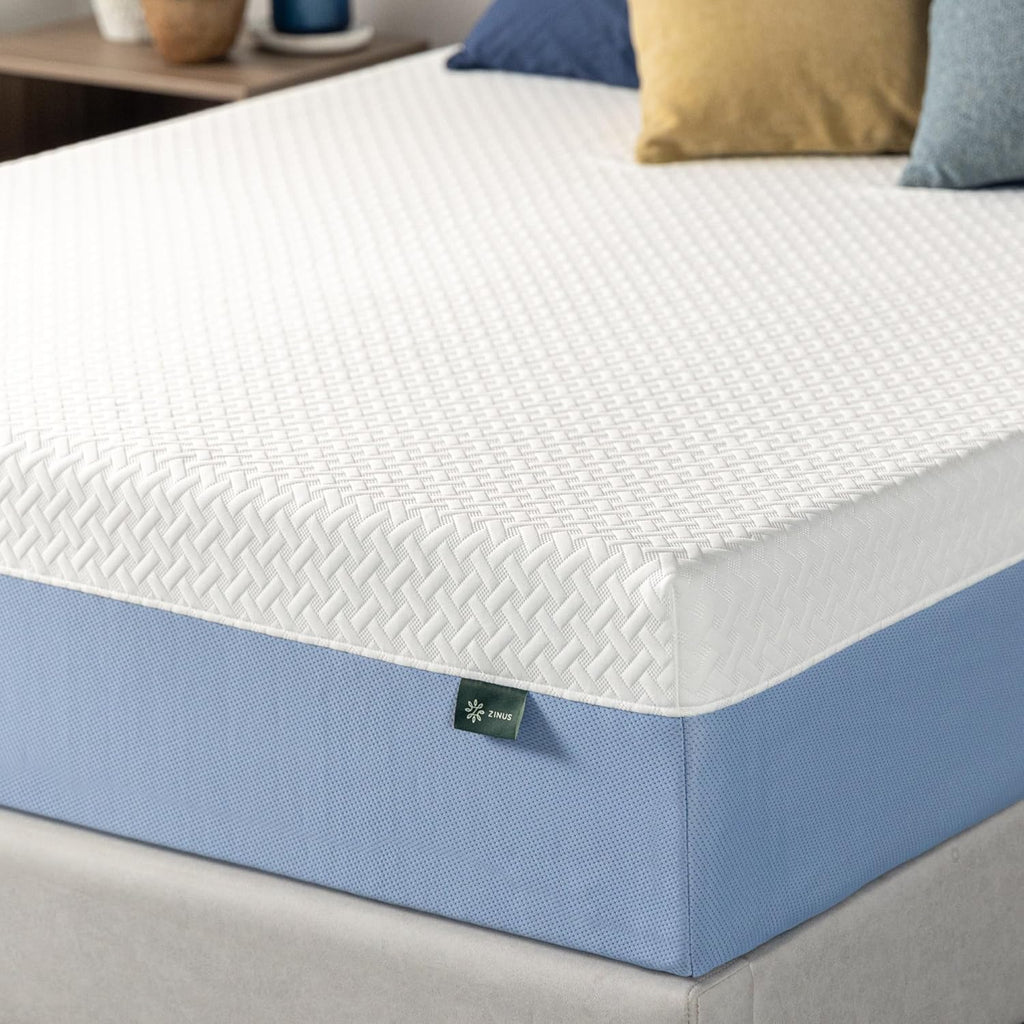 Zinus 10 Inch Queen Memory Foam Mattress - Cooling Comfort, Medium Feel, Fiberglass Free, Safe Materials