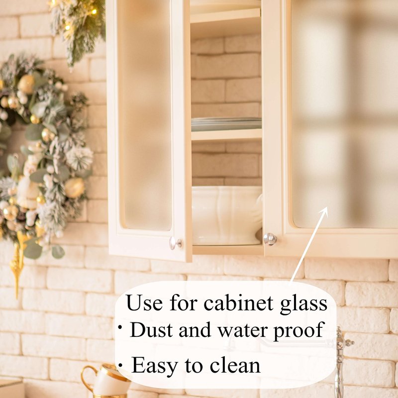 Heroad Clear Contact Paper Self Adhesive Shelf Liner for Kitchen Cabinets Multipurpose Protective Film Removable Cabinet Liners for Shelves Waterproof Privacy Film Matte Window Films Vinyl 17.7"x20ft
