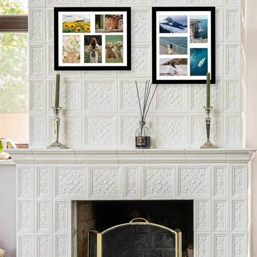 JCJMY 11x14 Picture Frame - Stylish 4-Opening Collage Frame for 5 Photos | Black Multi-Photo Display