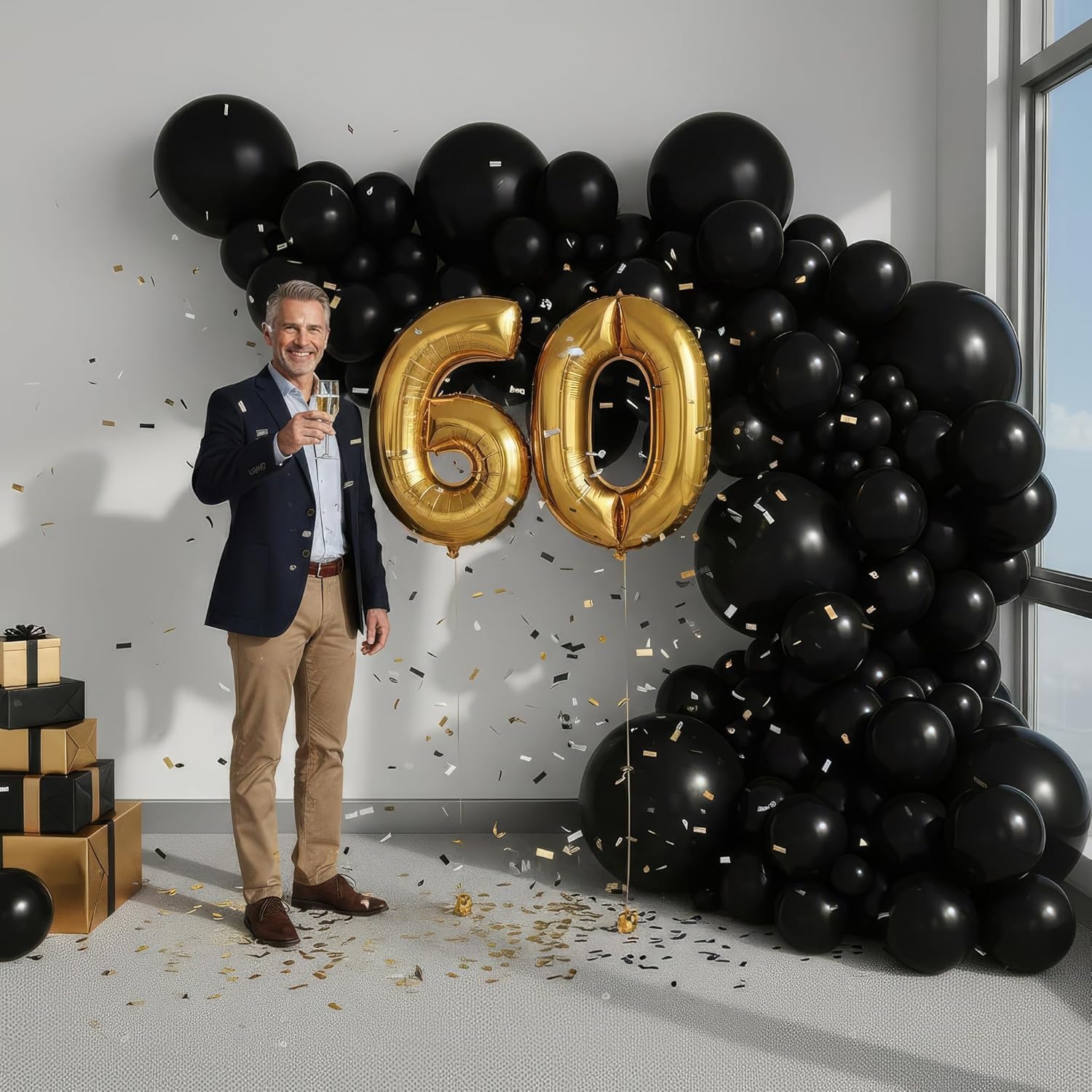 Vellax™ Balloon Garland Arch Kit - 146 Pcs Black Balloons for Baby Showers, Birthdays & Weddings