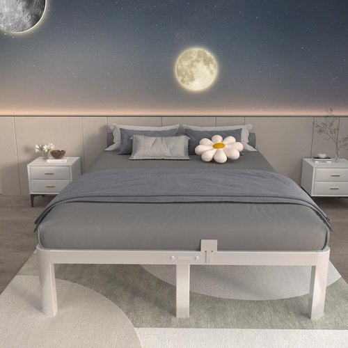 ITIMIDI Queen Bed Frame - 12 Inch Metal Platform Design | Heavy Duty, No Box Spring Needed, Easy Assembly