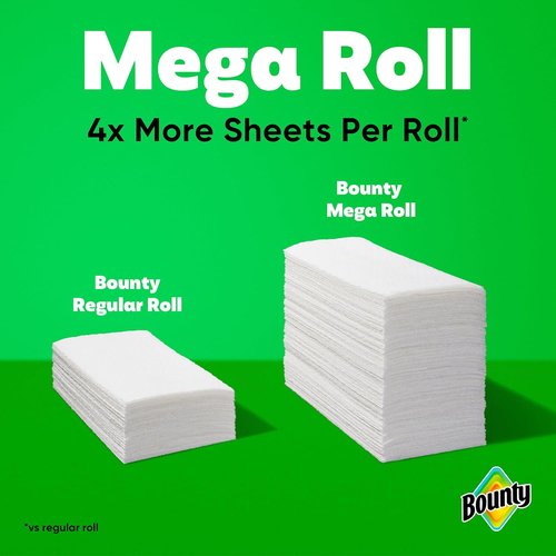 Bounty Select-A-Size Paper Towels - White, 2 Mega Rolls for Ultimate Absorbency | 8 Regular Rolls Equivalent