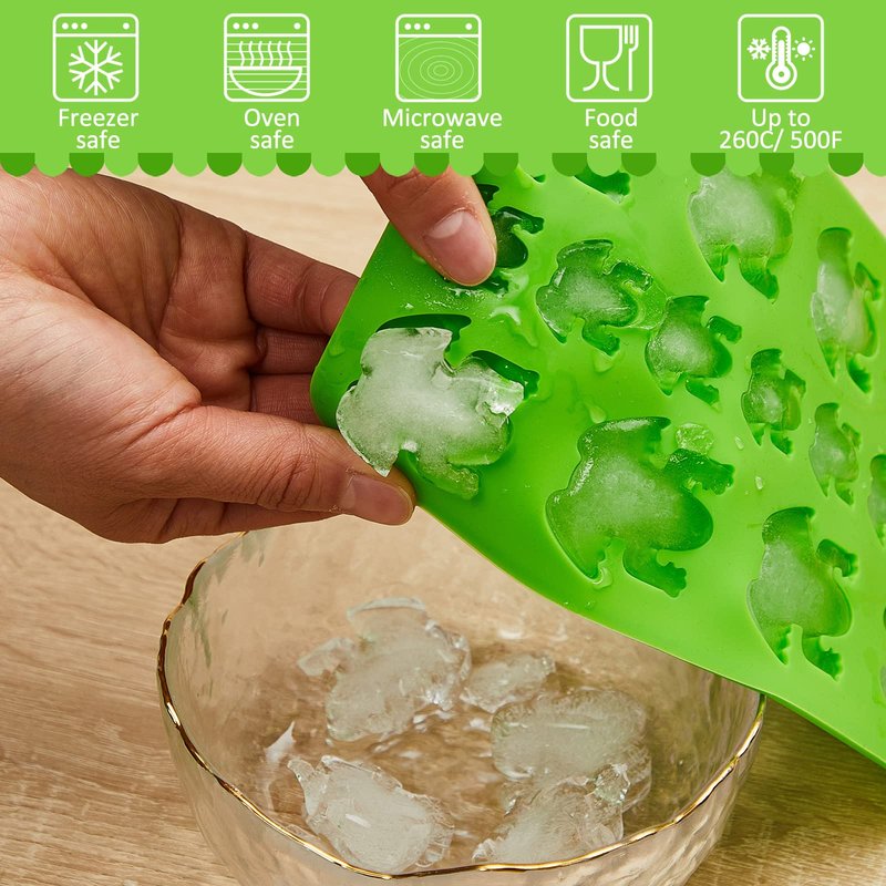 Tessco for you 3 Pieces Silicone Frog Chocolate Mold Funny Candy Molds Passover Jelly Ice Tray Gummy Animal Mold for Holiday Birthday Wizard Party Cake Decoration Kitchen Gift (Green)