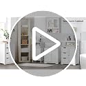 Slim Freestanding Bathroom Storage Cabinet with 3 Drawers and Adjustable Shelf