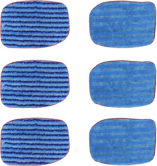 McCulloch Microfiber Steam Mop Pads - 6 Pack Reusable & Washable Replacement for MC1375/MC1385/MC1270