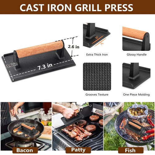 25Pcs Griddle Accessories Kit for Blackstone, Joyfair Stainless Steel Flat Top Grilling Spatula Accessory Tools Set with Smash Burger Press Basting Covers for Outdoor BBQ Teppanyaki Hibachi Cooking