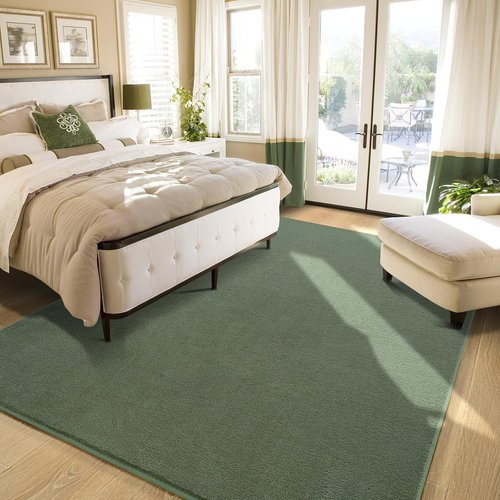 Amearea Area Rug - Thickened Memory Foam, Fluffy & Washable - 4x6 Feet Sage Green for Kids & Living Room