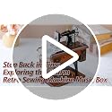 Vintage Sewing Machine Music Box, Wooden Wind-Up Mechanical Musical Gift