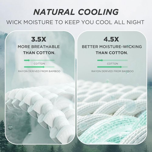 Bedsure Cooling Waffle Blanket - Lightweight Cotton & Bamboo Blend for Hot Sleepers | Ivory, 90x90 Inches