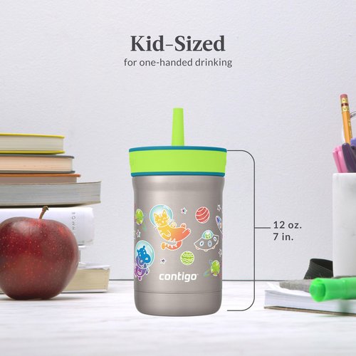Contigo Leighton Straw Tumbler, 12 oz, Juniper (Spacecraft)