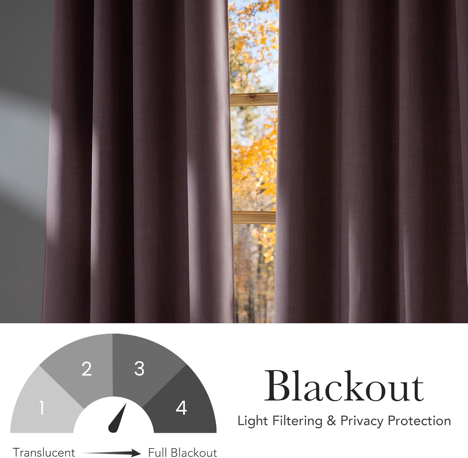 NICETOWN Blackout Curtains - Short Faux Linen Privacy Panels for Living Room & Bedroom | 63 Inches Long, Pink