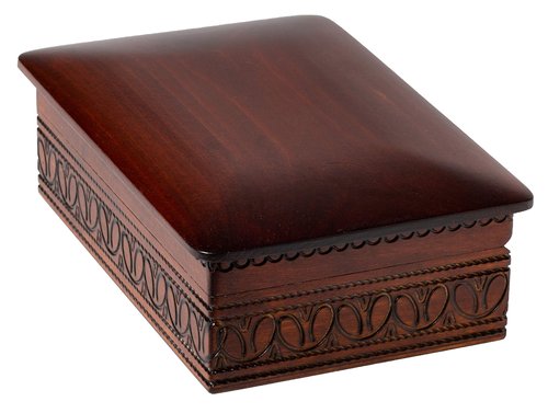 Artisan Owl Polish Handmade Large Elegant Slightly Rounded 9" Wooden Box for Keepsakes, Love Letters, Jewelry, and Specialty Items