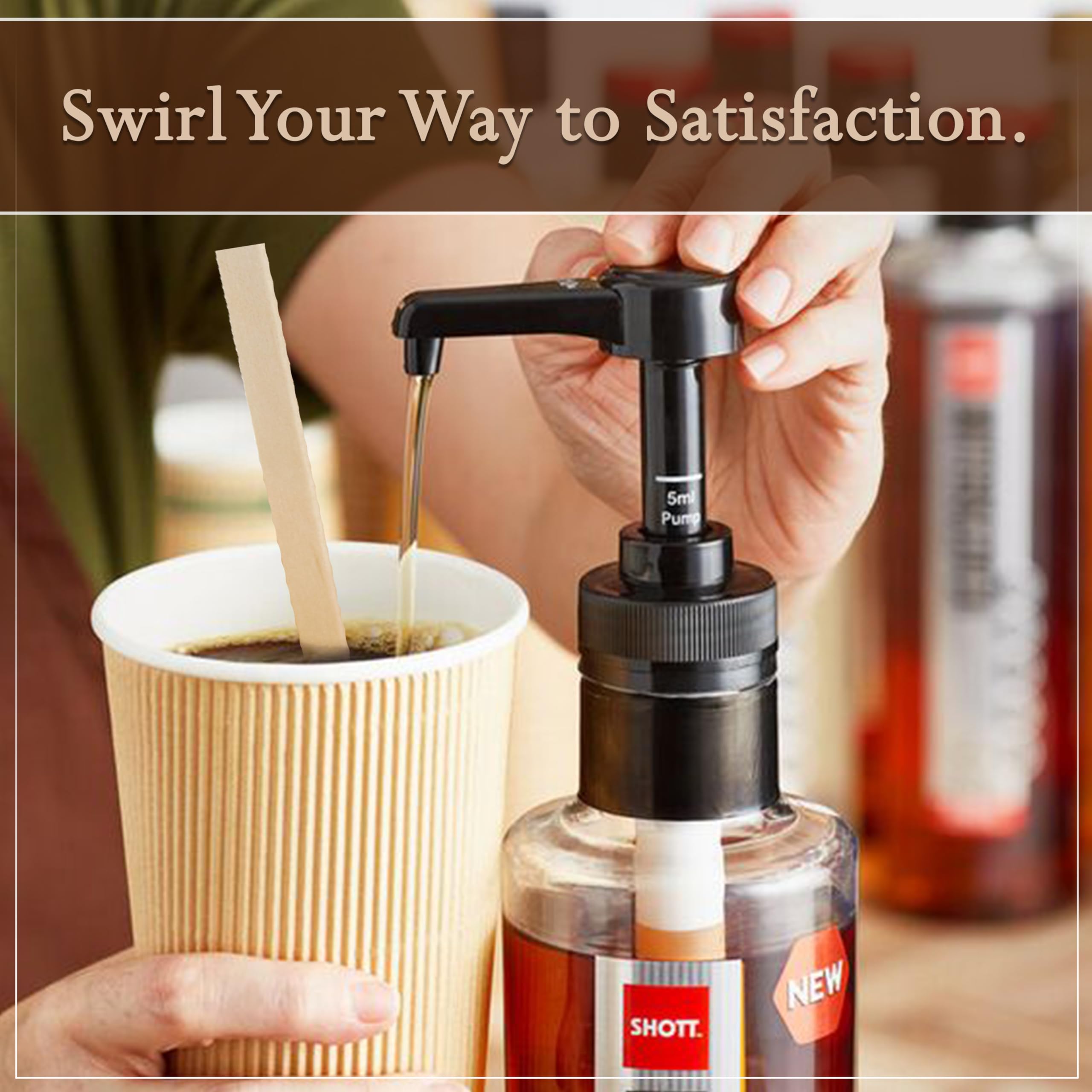 Perfect Stix Perfectware PW CS 200-2000ct Wooden Coffee Stirrer with Square Ends, 5.5" (Pack of 2000)