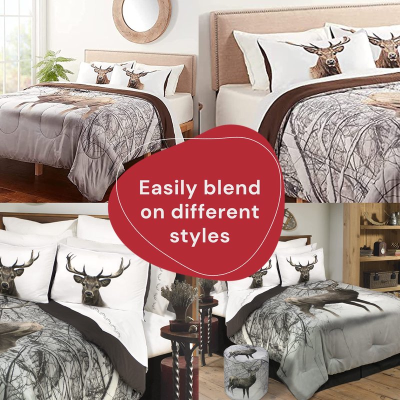 Safdie 60417.3DQ.02 Full/Queen Deer in Snowy Forest Comforter Set