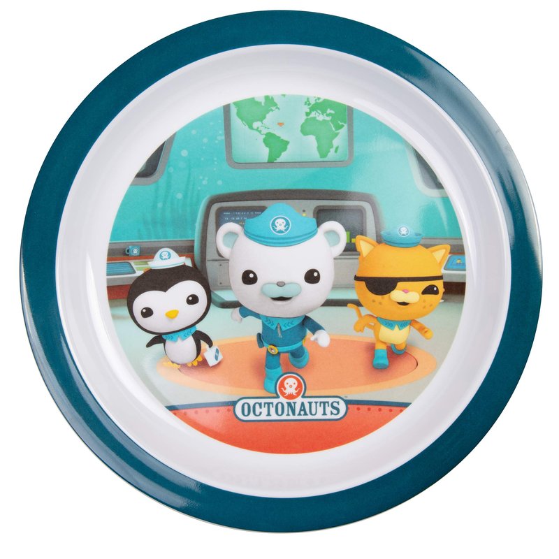 Octonauts 5 Piece Dinnerware Set-Blue Octo-Friends -Includes Reusable Raised Edge Plate, Bowl, Cup & Utensils-Durable Break Resistant Melamine, BPA Free, Dishwasher Safe-Gift for Toddlers Boys & Girls