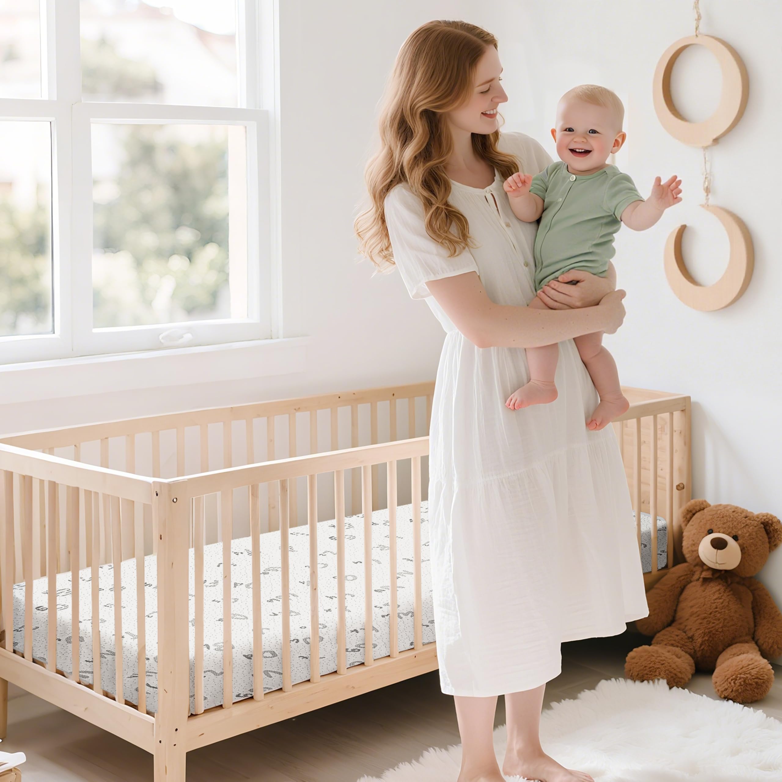 voomf Pack and Play Mattress Pad- 38"x26" Dual-Sided Memory Foam Pack N Play Mattresses - Portable Travel Baby Crib Mattress with Breathable Removable Cover