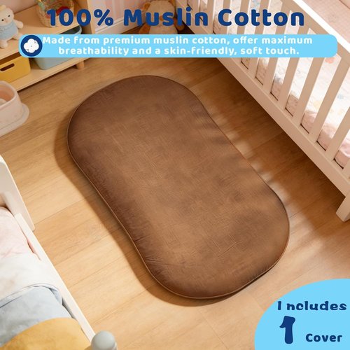 Baby Lounger - Soft & Breathable Newborn Lounger for Home & Travel | 0-24 Months, Brown