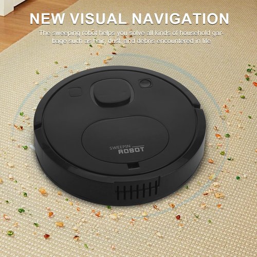 Robot Vacuum and Mop Combo, 2-in-1 Robot Vacuum Cleaner, Wireless Robot Vacuum Cleaner, Strong Suction, timed, self Charging, Quiet, Suitable for Hard Floors, pet Hair, Low Plush Carpets(Black)