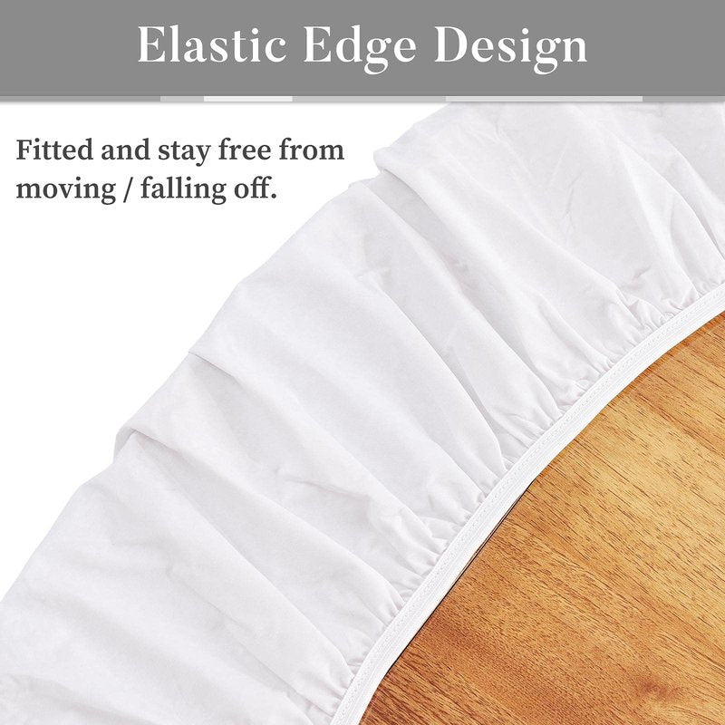 UZC Fractal Flower, Elastic Fitted Edged Round Tablecloth Fade Resistant Anti-Shrink Table Cloth Washable Table Cover for Indoor or Outdoor and Anywhere You Wanna use it, 48"X48"