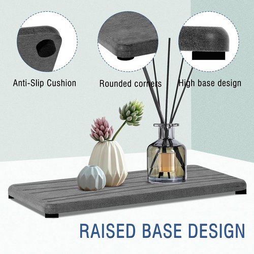 Diatomite Coasters by Skiennix - Fast Drying Water Absorbing Stone Tray Set | 3PCS for Kitchen & Bathroom