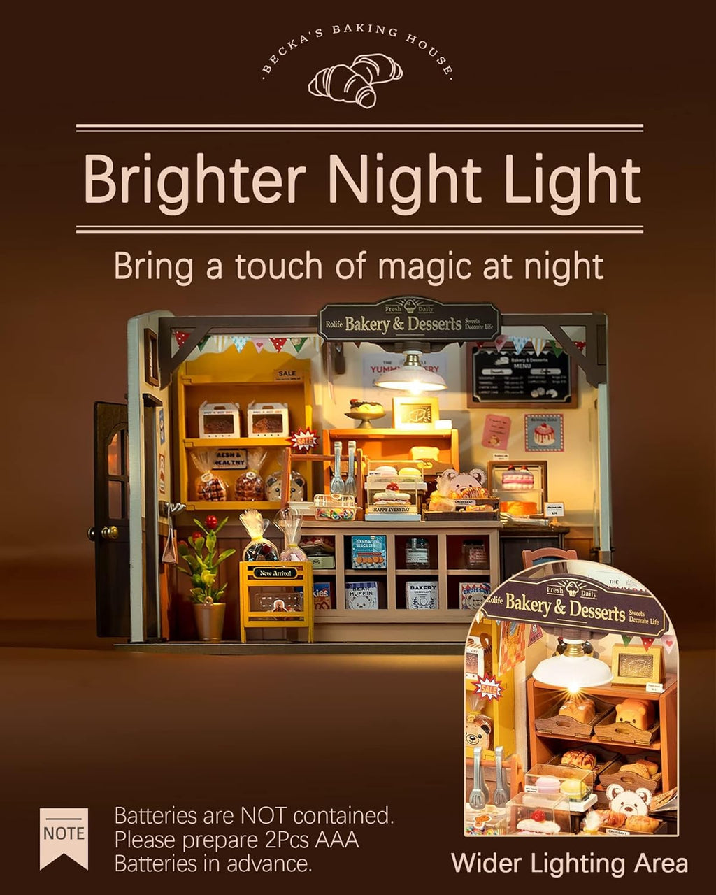 Rolife Miniature House Kit - 1:20 DIY Dollhouse with LED Lights | Perfect Craft for Adults & Gift Idea