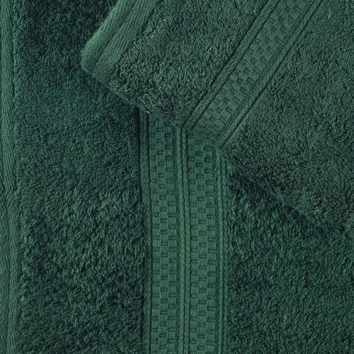 Superior Rayon from Bamboo Cotton Blend Hand Towel Set, Ideal for Bathroom, Guest Bath, Gym, Spa, Bathroom, Kitchen Decor, Home Essentials, Includes; 6 Hand Towels, 16” x 30", Hunter Green