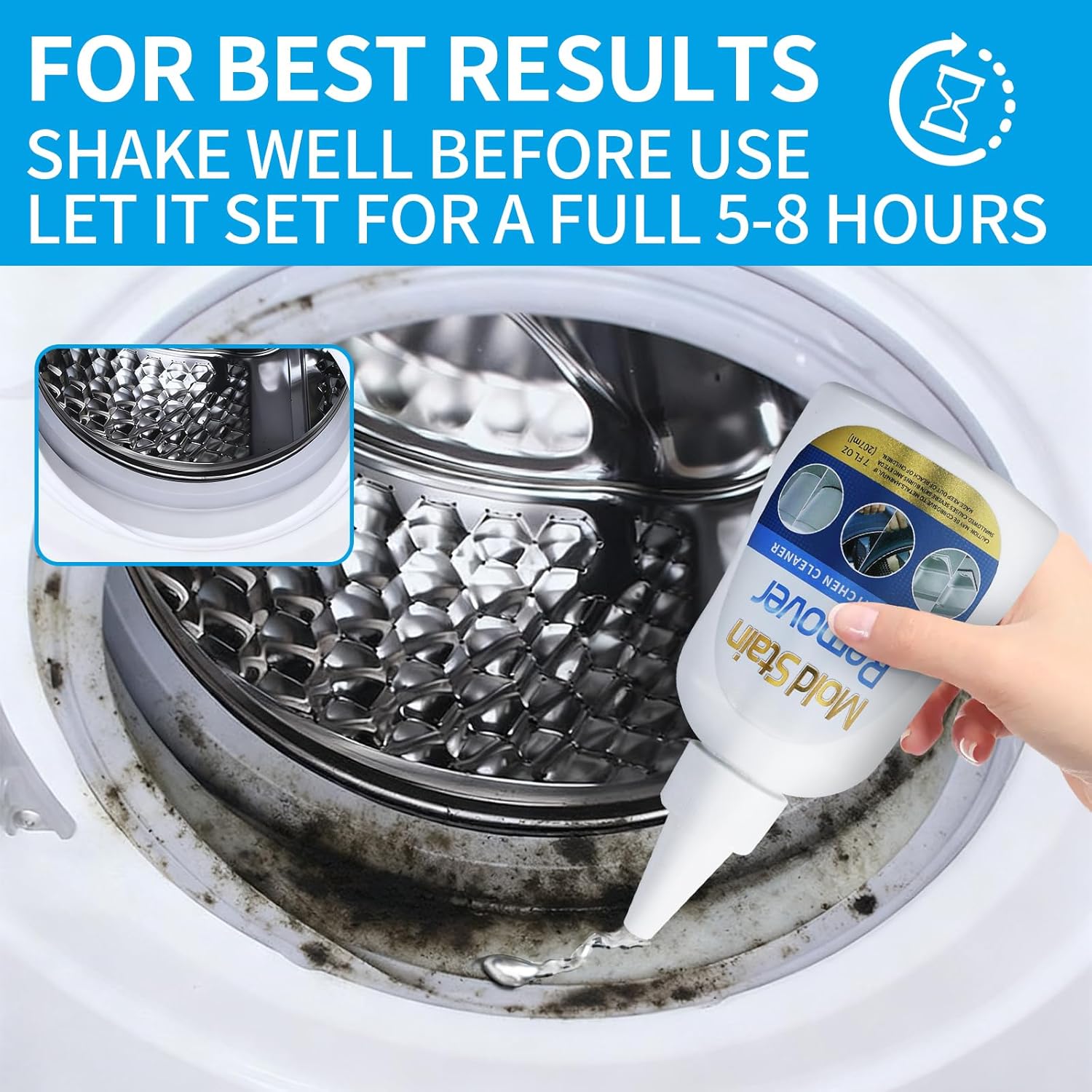 Skiennix Washing Machine Cleaner - Heavy Duty Stain Removal Gel for Home Use | 7 Fl Oz