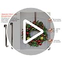 Adjustable Metal Wreath Door Hanger - Over the Door Hook 15-25 Inch