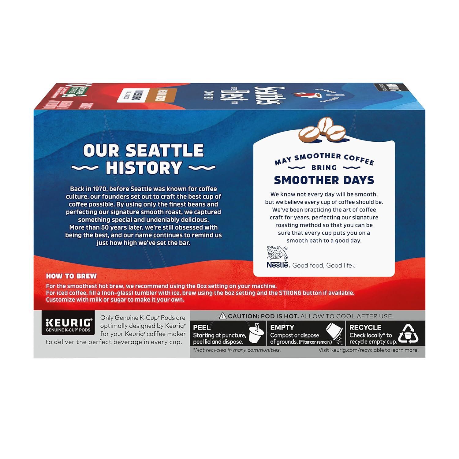 Seattle’s Best Coffee - Medium Roast K-Cup Coffee Pods | House Blend, 100% Arabica, 60 Pods Total