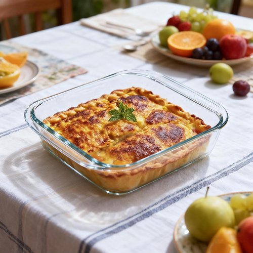 Glass Baking Dish - 1.9qt Square 8x8 Oven Safe Pan | Durable, Versatile Bakeware
