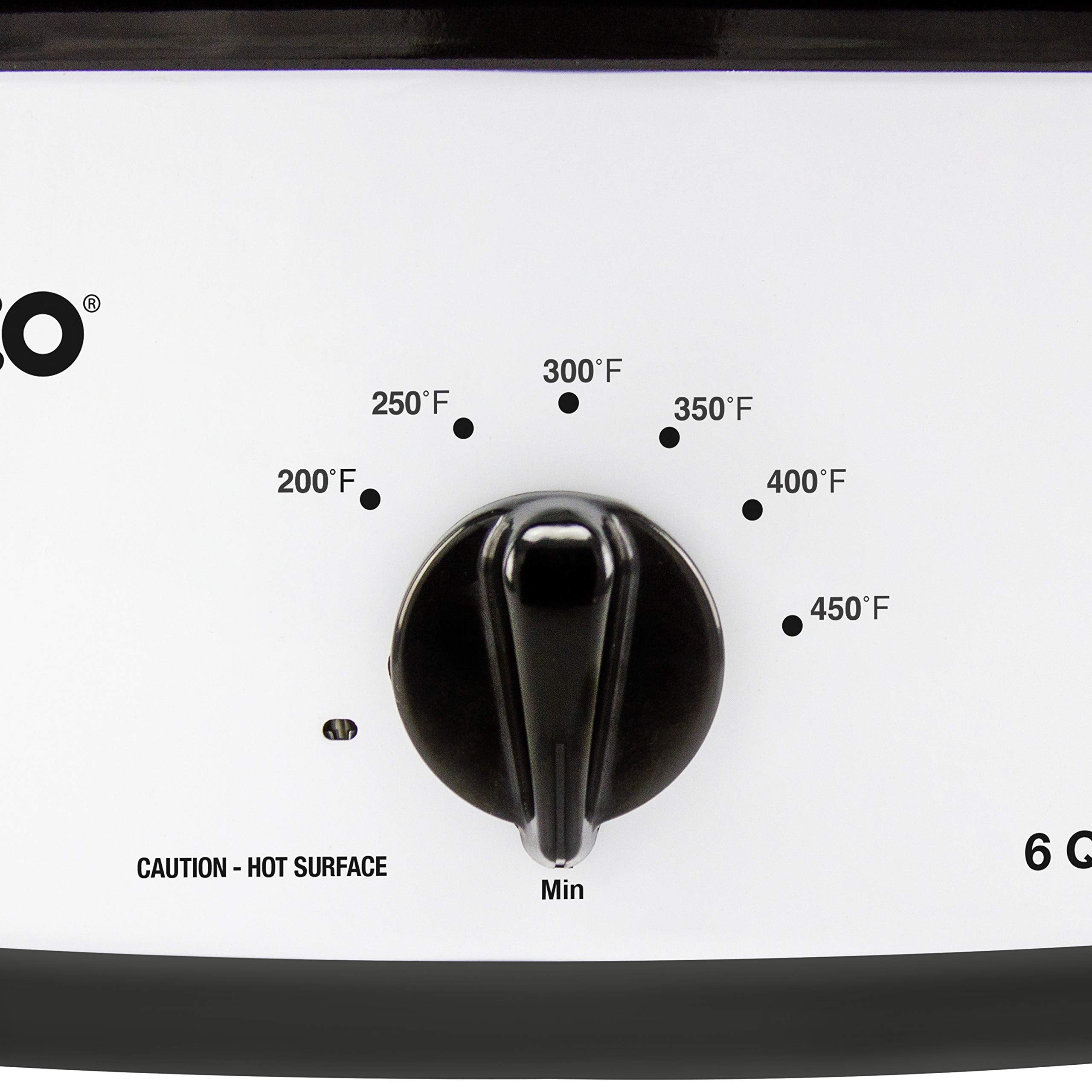 Nesco 6 Qt. Porcelain Coated Steel Roaster Oven, White, 4816-14