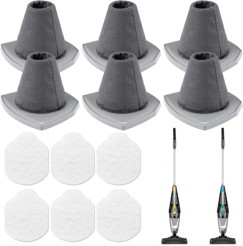 Eureka Vacuum Filter Set - 6 Vacuum Filters + 6 Pre-Motor Filters for NES215A/NES210/NES212