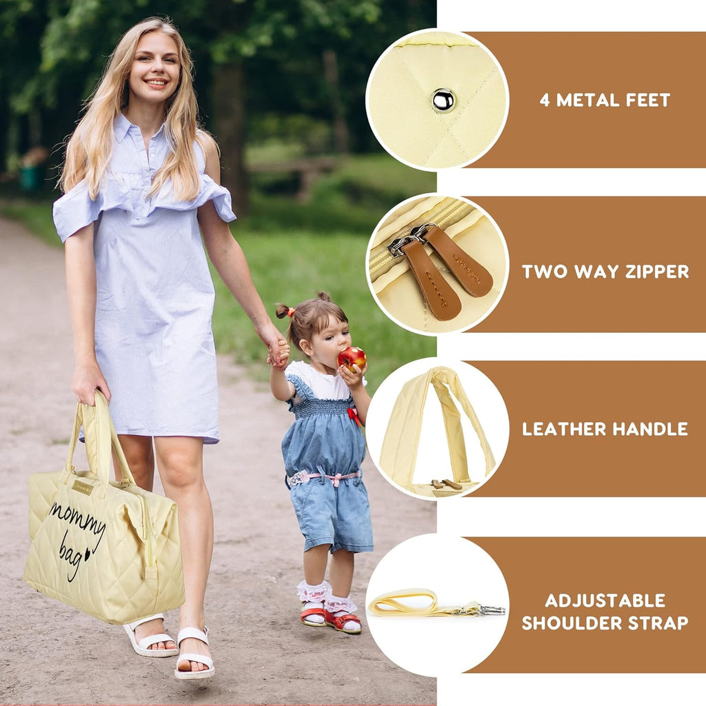 PeraBella Mommy Hospital Bag - Stylish Diaper Tote for New Moms | Spacious & Functional Design