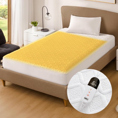 Twin XL Heated Mattress Pad - Degrees of Comfort Electric Bed Warmer with Single Controller, 6 Heating Levels, 10-Hour Auto Shut-Off, Breathable Air-Layer, 39"x80"