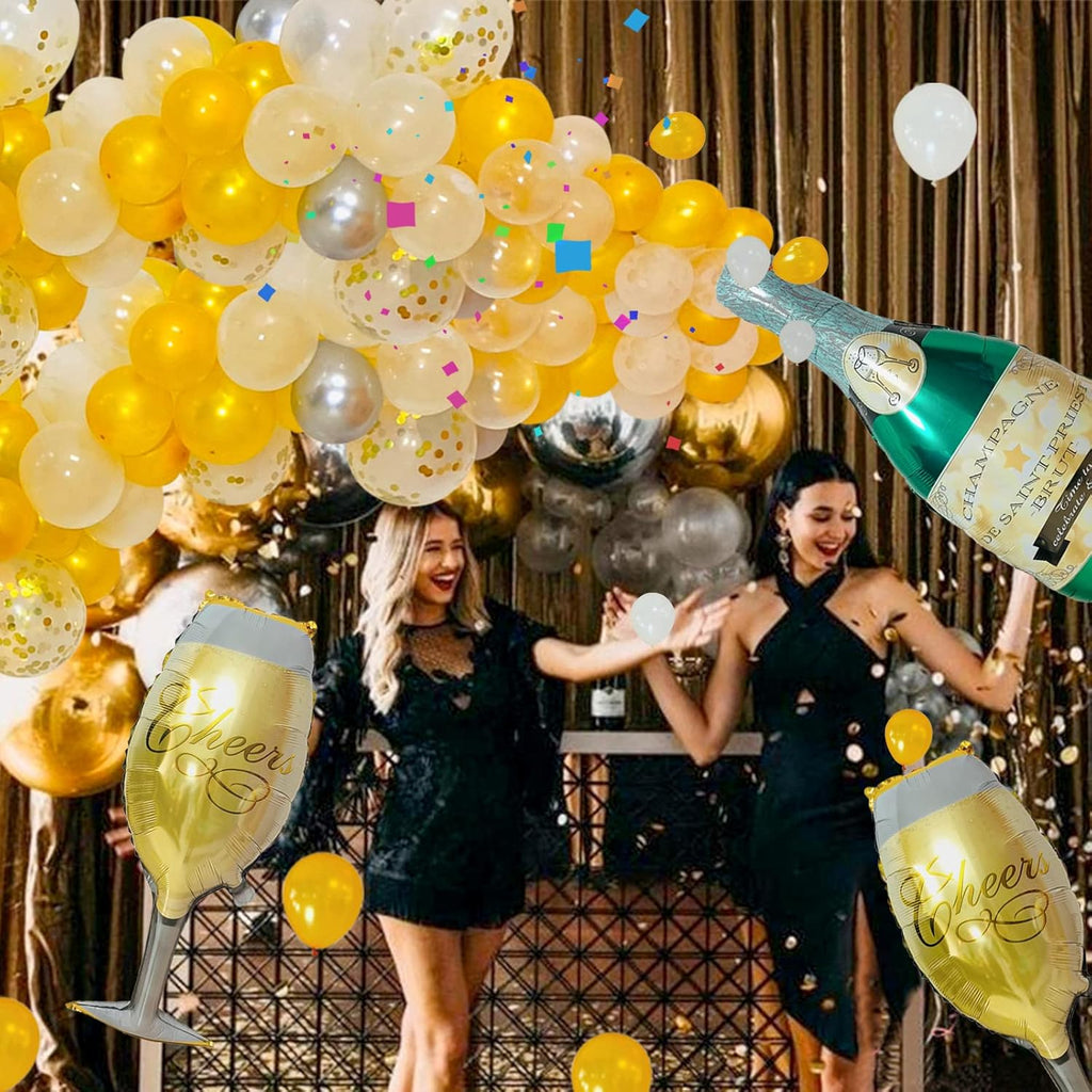 Skiennix Clear Latex Balloons - 100 Pack 12 Inch Transparent Helium Balloons for Parties | Includes 2 Ribbon Rolls
