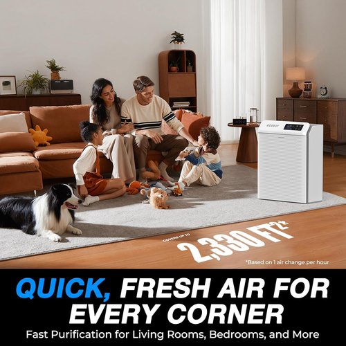 Air Purifiers | HEPA Air Cleaner for Large Rooms Up to 2,330 Ft² - Washable Pre-Filter & Sleep Mode