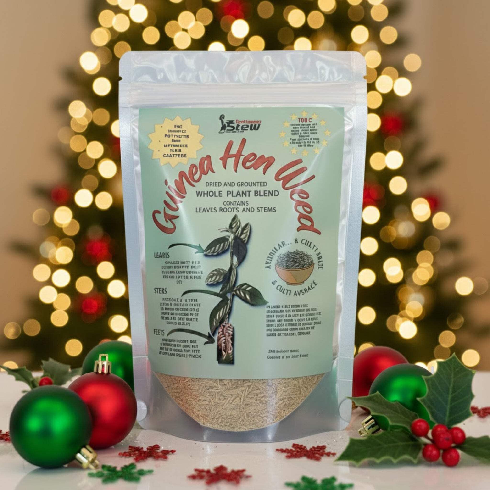 Rastaman Stew Guinea Hen Weed Tea 4oz – Jamaican Anamu (Petiveria Alliacea) Dried Leaves, Stems & Roots | Wildcrafted Loose Leaf Herbal Bush Tea