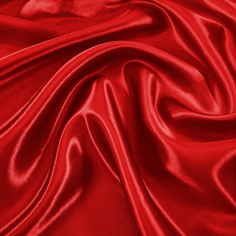 VACVELT 24 Pack Red Satin Napkins, 17x17 Inch Scalloped Elegant Dinner Napkins for Wedding, Restaurant, Banquet, Graduation Party